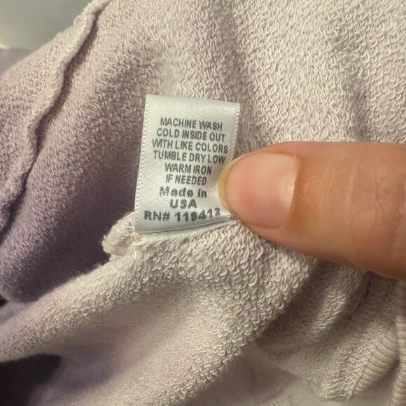 Monrow Ombre Cotton Crewneck Sweatshirt Purple Fade – XL - Picture 7 of 7